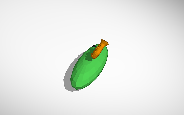 3D design Pickle Playing the Saxophone - Tinkercad