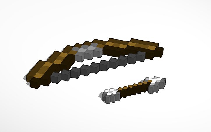 3d Design Minecraft Bow - Tinkercad