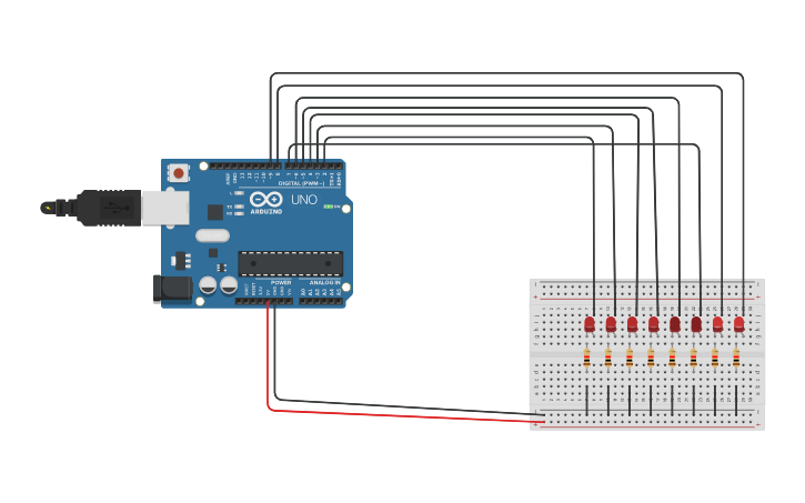 Circuit design switch-case | Tinkercad