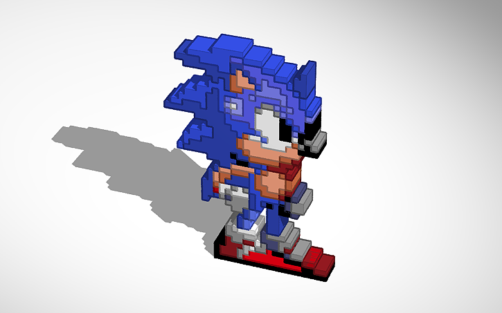 3D design Pixel Sonic - Tinkercad