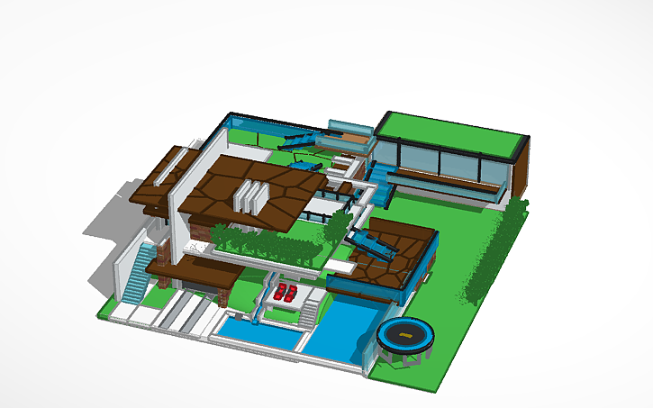 3D design Copy of Modern house - Tinkercad