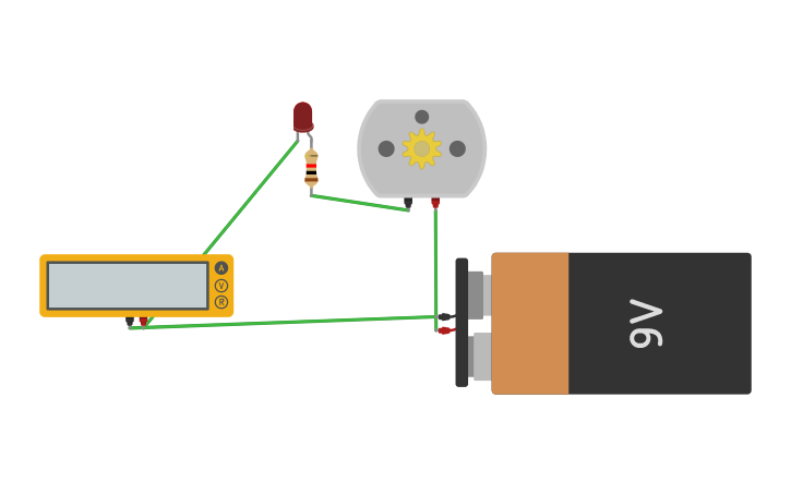 Circuit design using a multimeter - Tinkercad