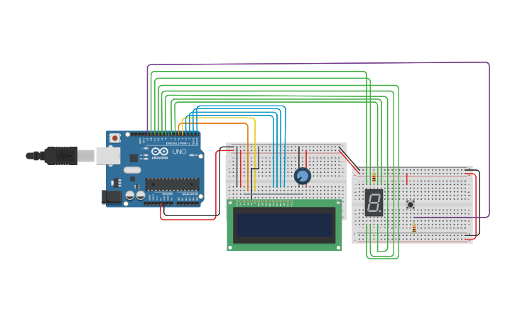 Circuit design Copy of Arduino LCD 1602 จอ 16 ตัวอักษร 2 บรรทัด สื่อสาร ...