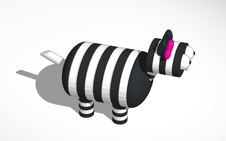 3D design Zebra - Tinkercad