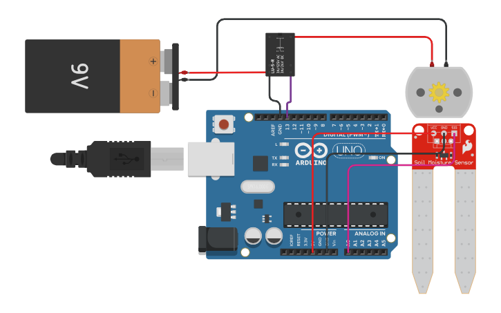 Circuit design Sensor de humedad - Tinkercad