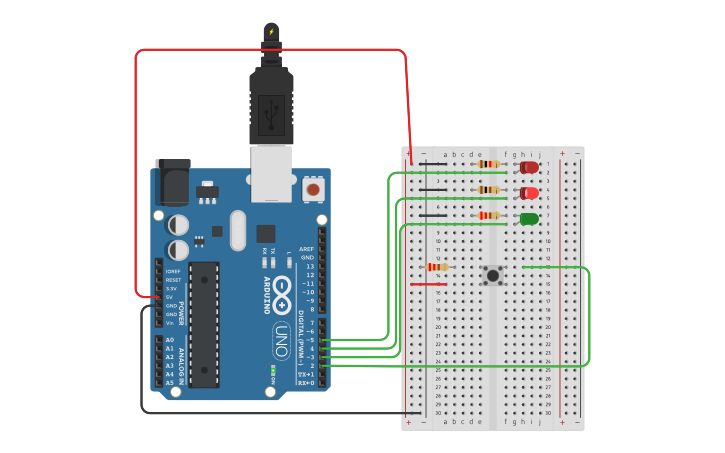 Circuit design 10 Activity - Blinking Lights Intro to Coding - Tinkercad