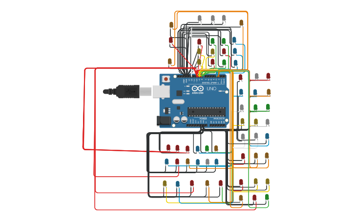 Circuit design lights - Tinkercad