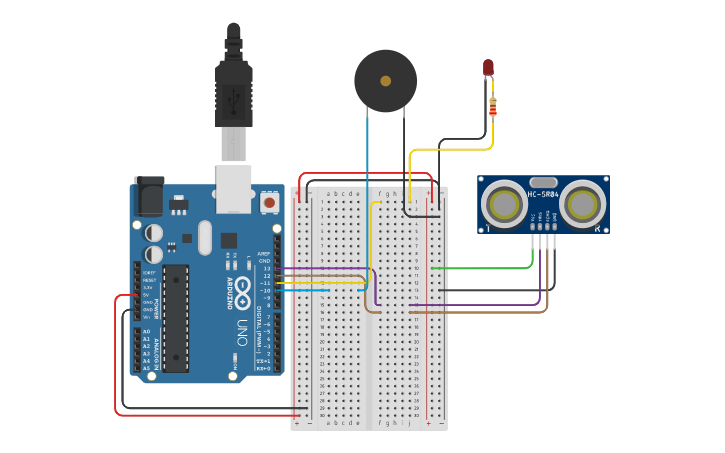 Circuit design Week 3 Ultrasonic(Teenage Warhead) Distance Sensor+ LED ...