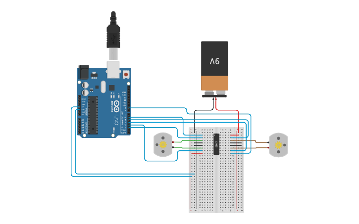 Circuit design Control DC Motor Using Arduino UNO and Motor Driver ...