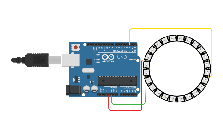 Circuit design led ring - Tinkercad