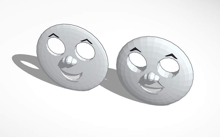 3D design Bill and Ben Faces - Tinkercad