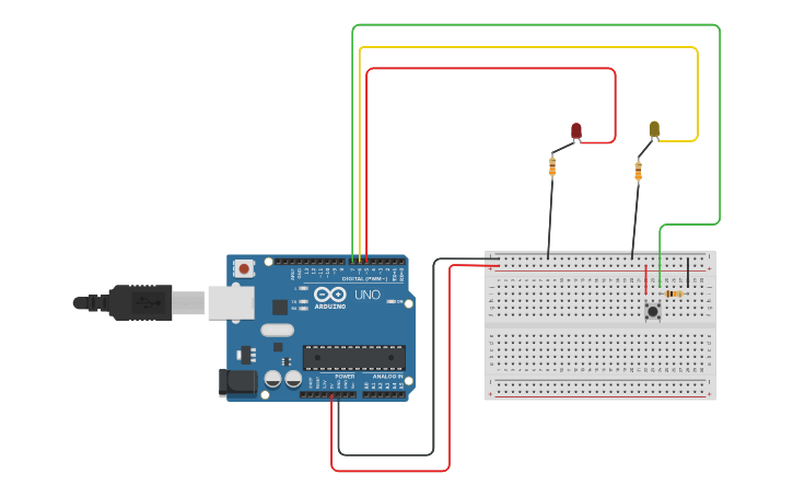 Circuit Design Led With Pushbutton Using Arduino Method Tinkercad - Vrogue