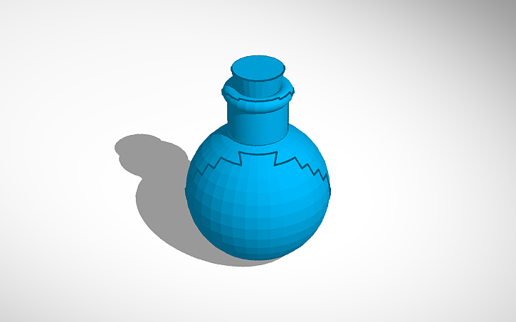 3D design Matraz redondo - Tinkercad
