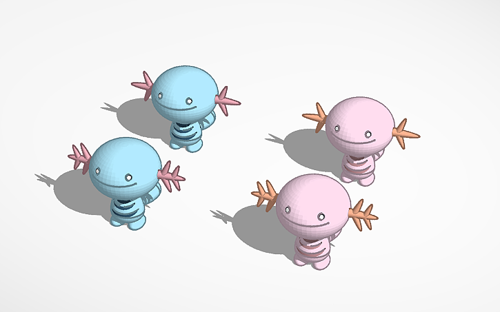 3D design Pokemon Wooper - Tinkercad