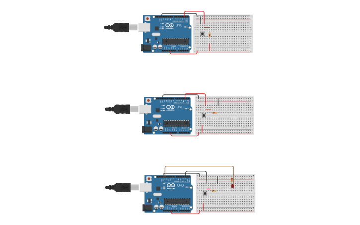 Circuit design Pull Up/Pull Down 2 | Tinkercad