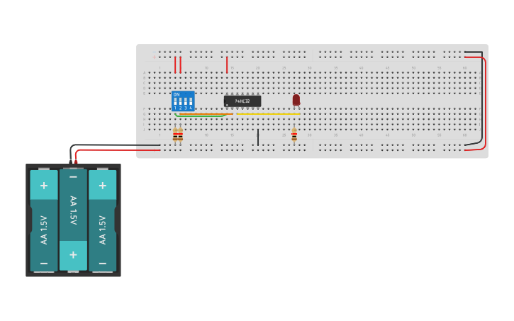 Circuit design Puerta OR-Lab01- Jean Paul Cochachin - Tinkercad