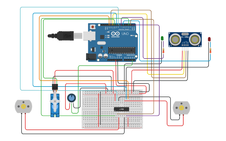 Circuit design Conveyor Belt - Tinkercad