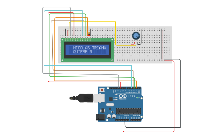 Circuit design Trabajo LCD - Tinkercad
