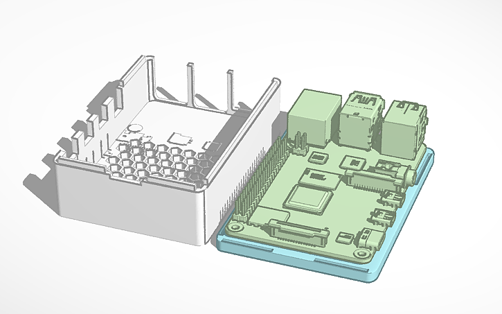 Raspberry Pi Cad/design 3D design Raspberry Pi 4 Model B Case - Tinkercad