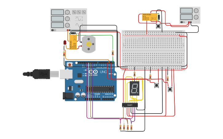 Circuit design Caso 2B - Tinkercad