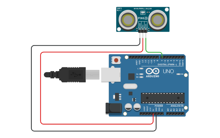 Circuit design Arduino_Measuring Distance using Ultrasonic Sensor ...