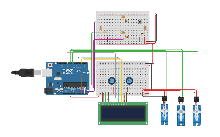 Circuit design Servo - Tinkercad