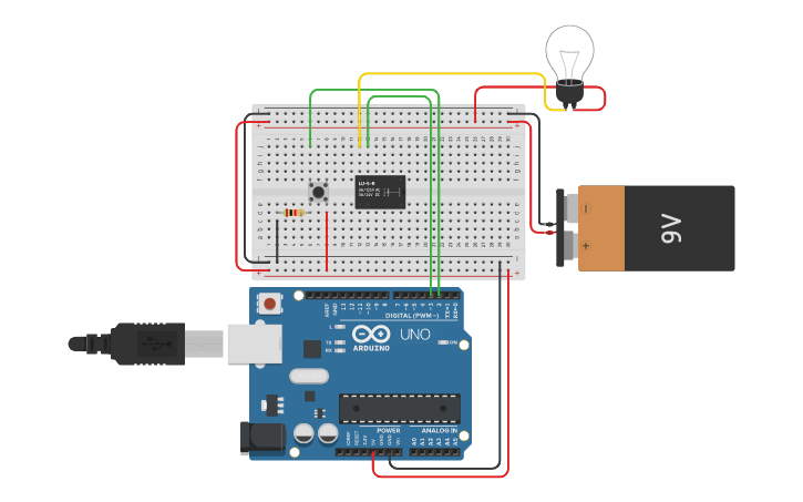 Circuit design Relay - Tinkercad