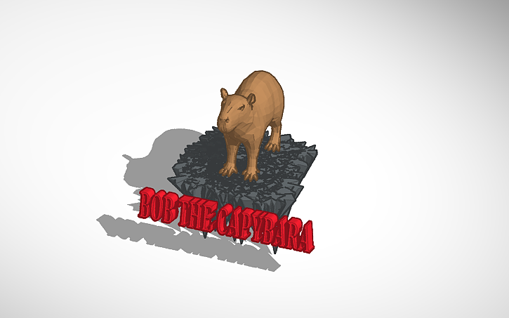 3D design Bob the capybara - Tinkercad
