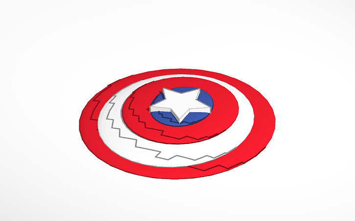 El escudo del Capitán América | Tinkercad