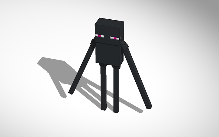 3D design Enderman with movable arms, legs and head #ILoveMinecraft # ...