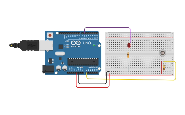 Circuit design Interfacing with photodiode using Arduino - Tinkercad