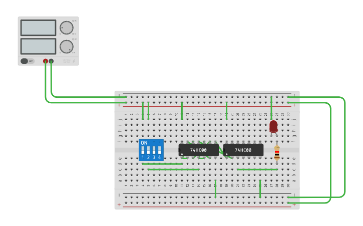 Circuit design Exp.No.2:XOR gate using NAND gate | Tinkercad