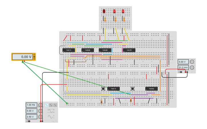 Circuit design Ejercicio 1 LAB 7 | Tinkercad