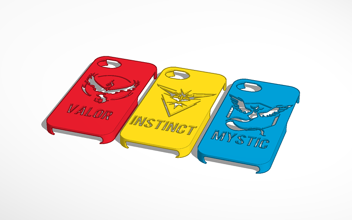 3D design 3 Team Iphone 5s cases - Tinkercad