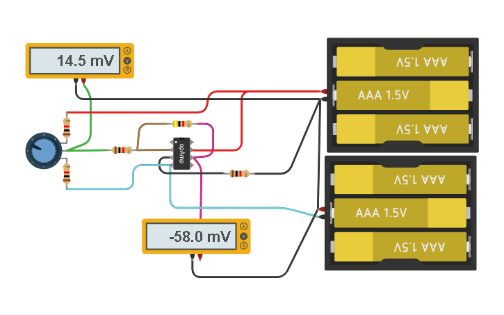 Circuit design ANA_T1 Inverting Amplifier NOVALABS | Tinkercad