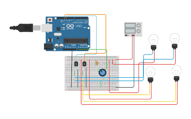 Circuit design light sensor - Tinkercad
