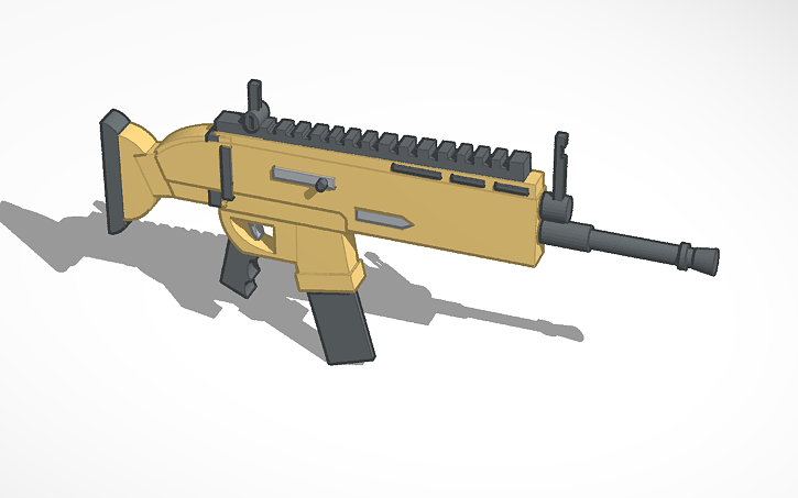 3D design FORTNITE SCAR - Tinkercad