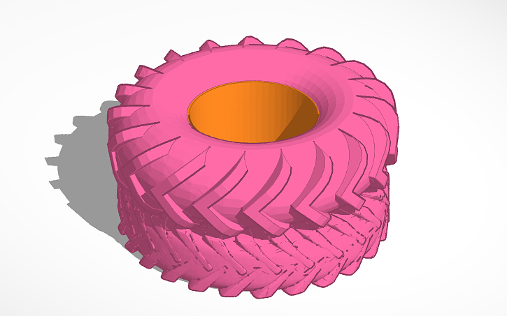 3D design Tractor Tire Planter v1r2 - Tinkercad