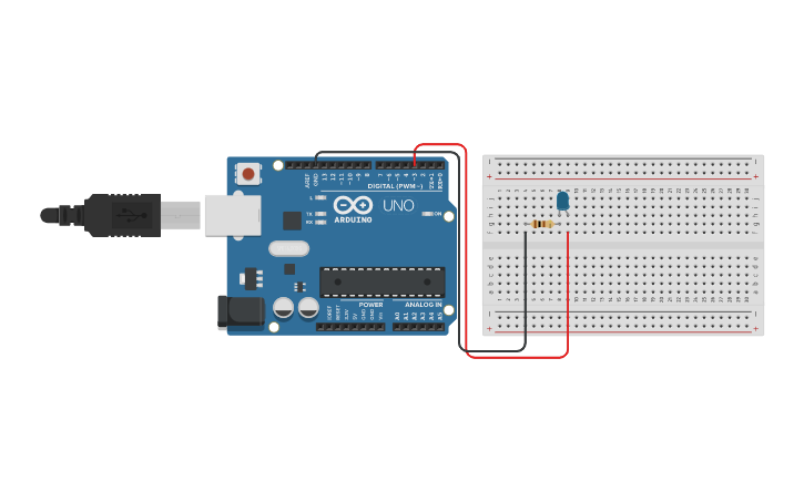 Circuit design Arduino PMW (Pulse Width Modulation) - Tinkercad
