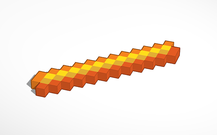 Minecraft Blaze Rod Tinkercad