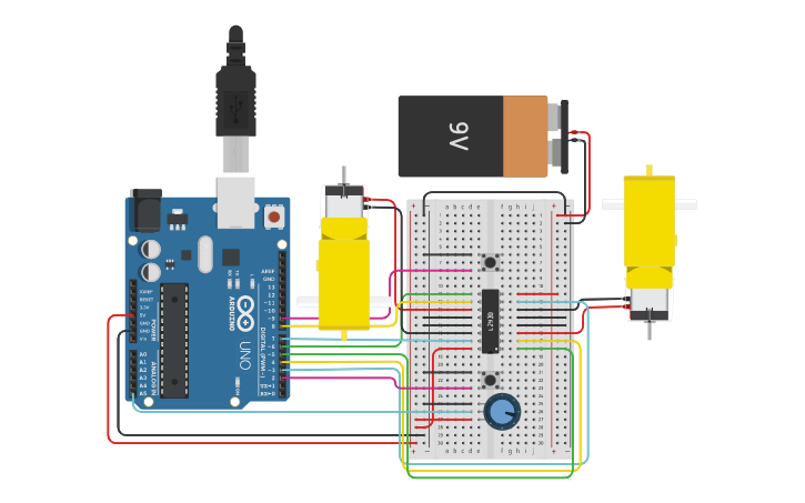Circuit design Ponte H | Tinkercad