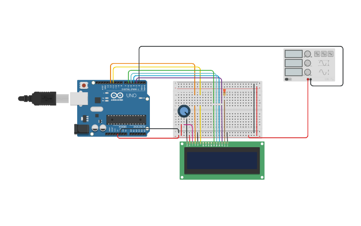 Circuit design Tachometer Simulation using Function Generator - Tinkercad