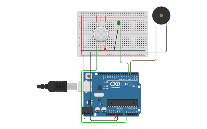 Circuit design 64708102_GAS Senser - Tinkercad