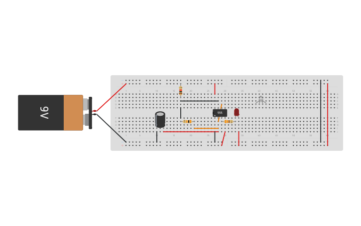 Circuit design Luz intermitente con circuito integrado 555 Henry Flores ...