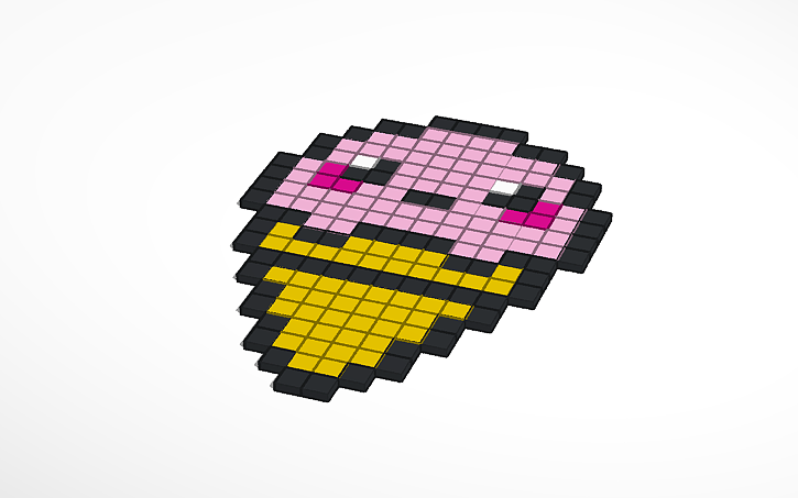 3D design Cute ice-cream pixel art - Tinkercad