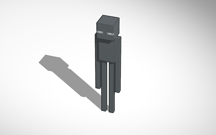 3D Design Enderman Minecraft Template Tinkercad