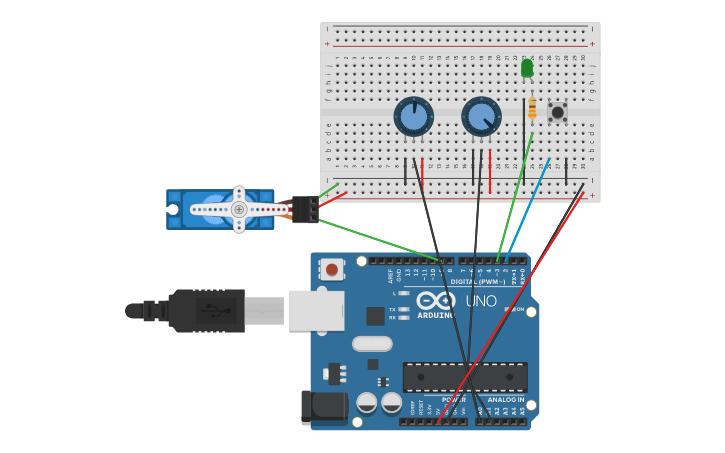 Circuit design MATLAB App Designer Arduino Side | Tinkercad