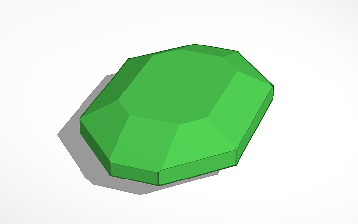3D Design Minecraft Emerald Tinkercad