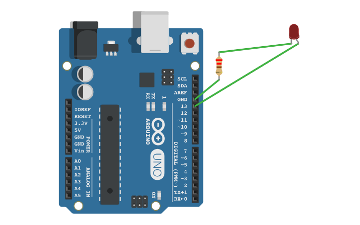 Circuit design led blink | Tinkercad