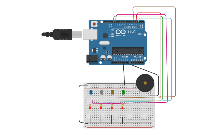 Circuit design Happy Birthday to you | Tinkercad